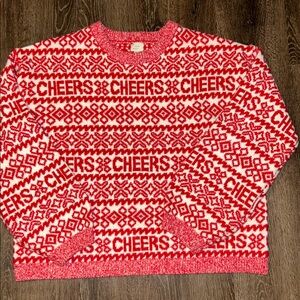 a new day Red and White Festive Crewneck Sweater New w/o tags Sz XL